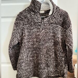 Altar'd State White and Brown Sherpa Jacket